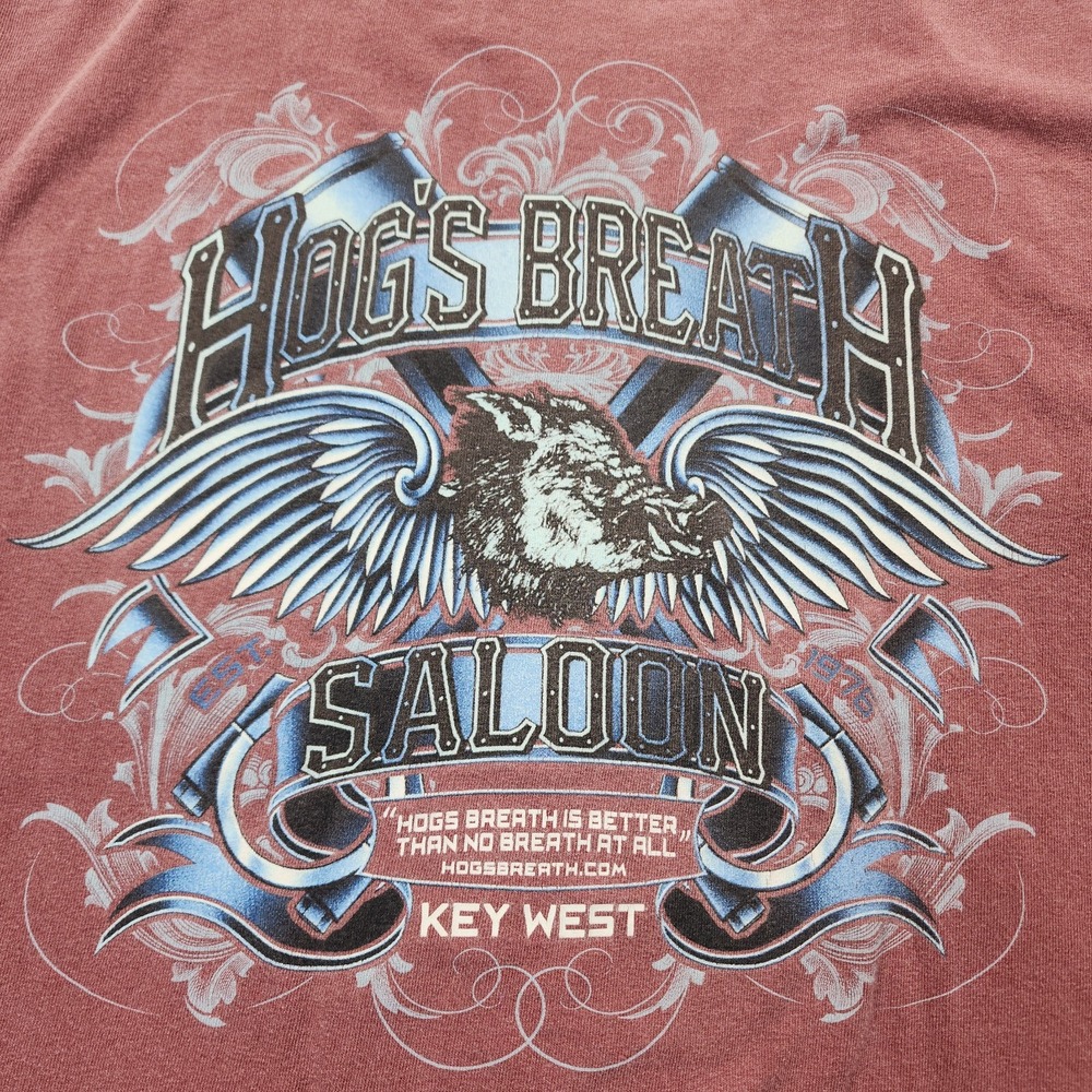 Hog's Breath Saloon Shirt MENS SIZE M Key West Biker T Shirt Sleeveless VINTAGE - Picture 9 of 10